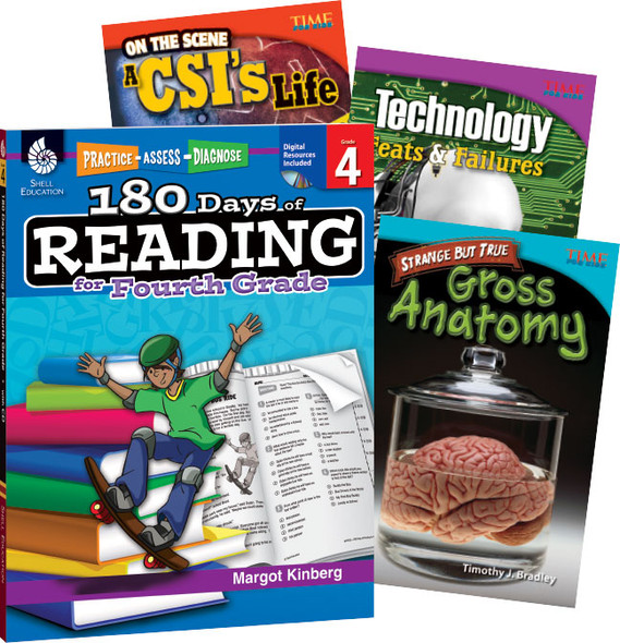 Learn-at-Home Reading: Bundle Grade 4: 4-Book Set,  (Multi-item Shrinkwrapped)