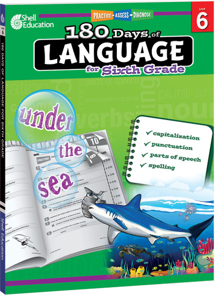 180 Days: Language for Sixth Grade, Practice, Assess, Diagnose (Paperback)