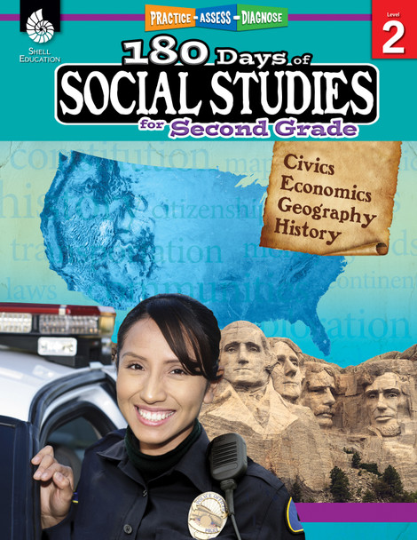 180 Days: Social Studies for Second Grade, Practice, Assess, Diagnose (Paperback)
