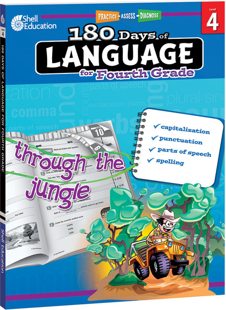 180 Days: Language for Fourth Grade, Practice, Assess, Diagnose (Paperback)