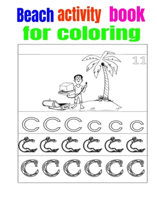 Beach activity book for coloring (Paperback)