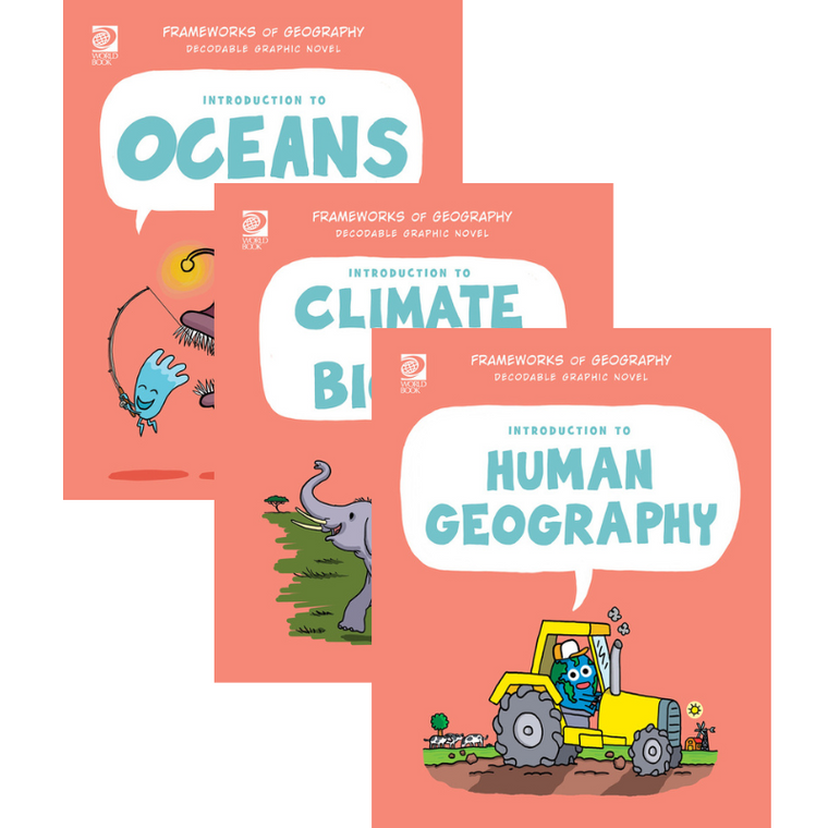 Frameworks of Geography: Decodable Graphic Novel (8 Titles)