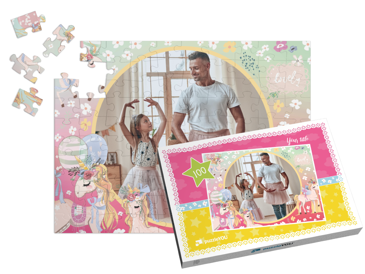 theme-puzzle-unicorn-100||pieces-with-box