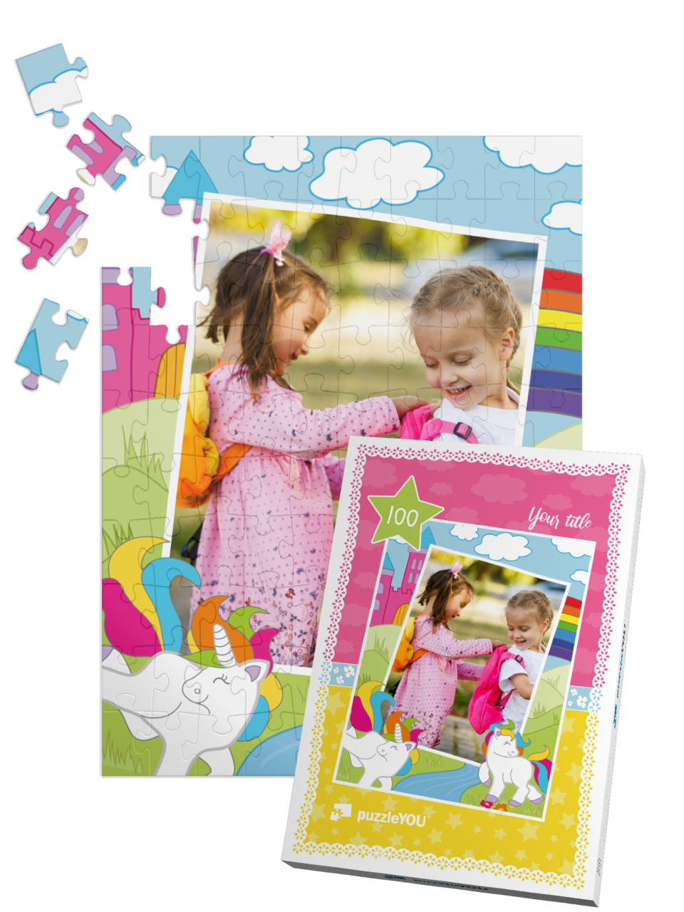 theme-puzzle-unicorn-100||pieces-with-box