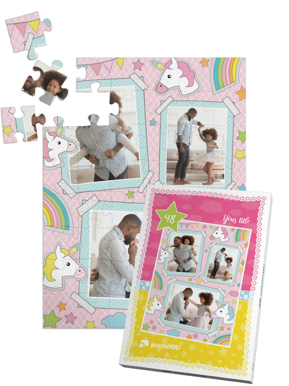theme-puzzle-unicorn-48||pieces-with-box