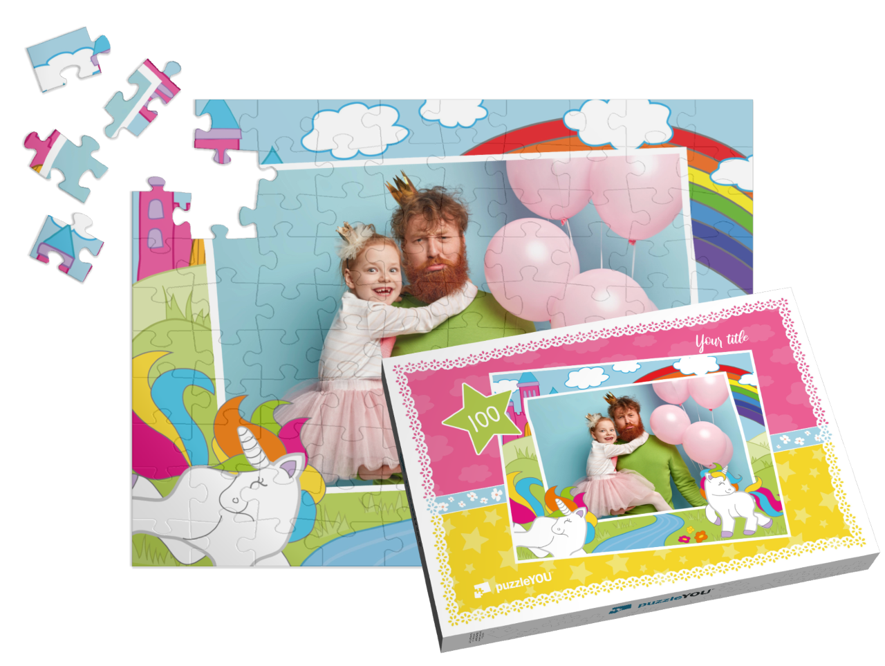 theme-puzzle-unicorn-100||pieces-with-box