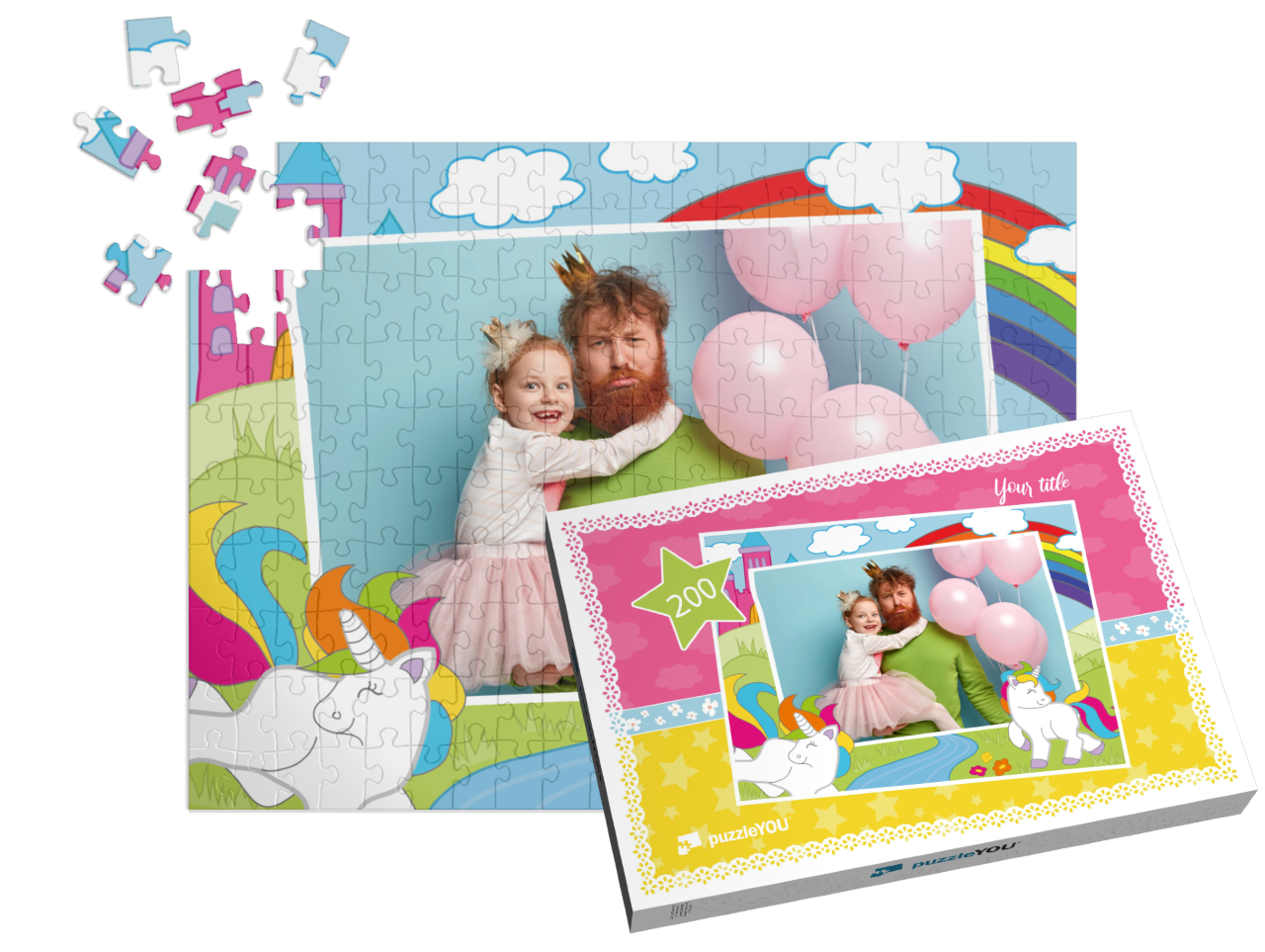 theme-puzzle-unicorn-200||pieces-with-box