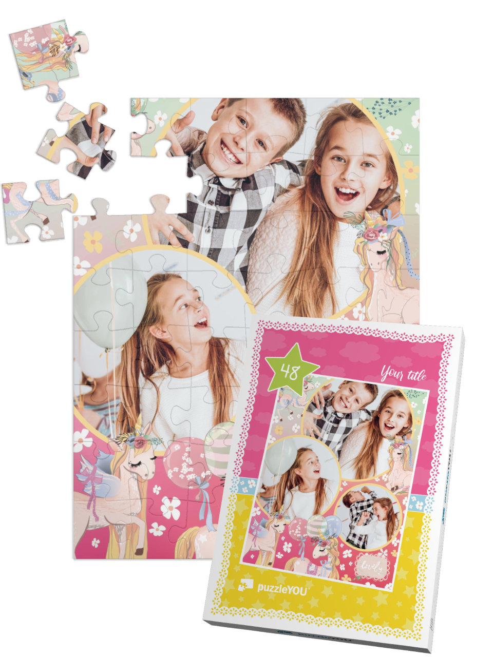 theme-puzzle-unicorn-48||pieces-with-box