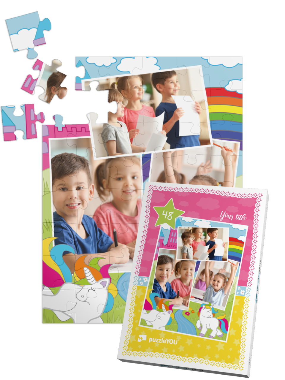 theme-puzzle-unicorn-48||pieces-with-box