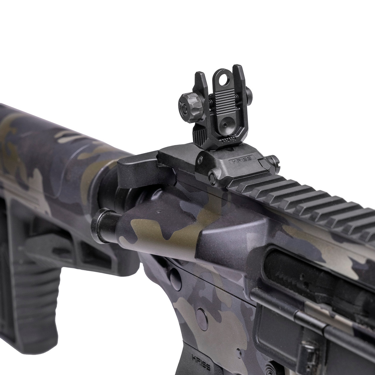 Low Profile Front and Rear Steel Flip Sights Set