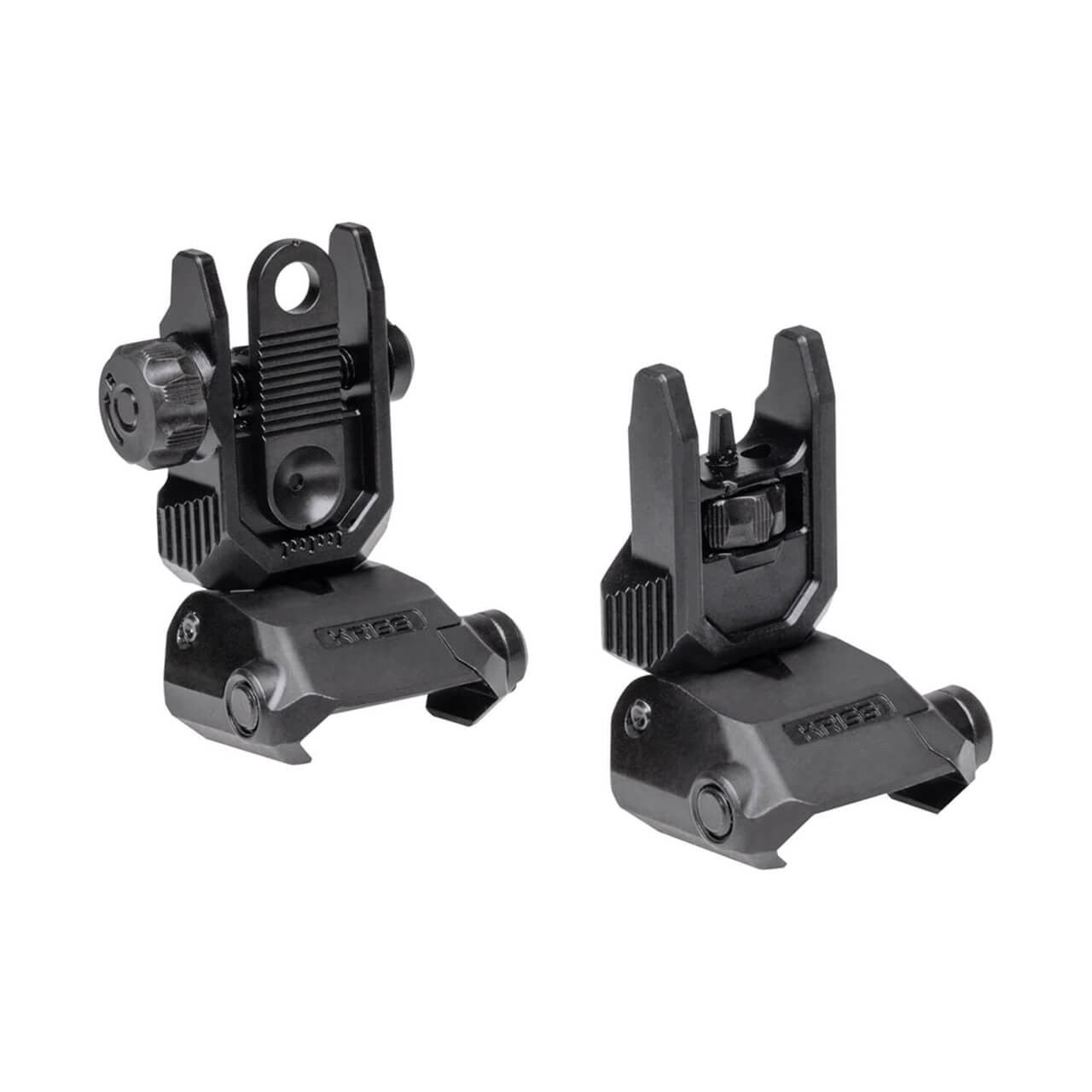 Low Profile Front and Rear Steel Flip Sights Set