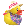 Custom Happy Easter Jumbo Rubber Duck with straw bonnet and scarf