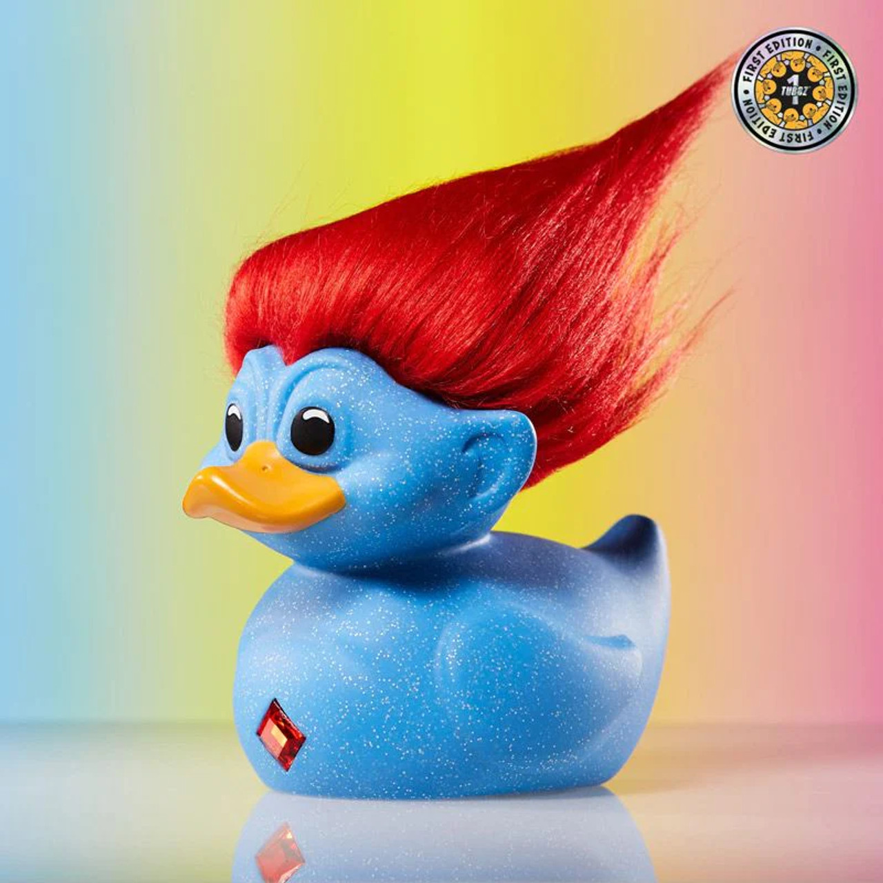 Official Trolls Blue with Red Hair) TUBBZ Cosplaying Duck Rubber Duck Collectible Bath Toy | Ducks in the Window®