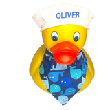 Personalized Rubber Duck with Sailor's Cap & Bandana | Ducks in the Window