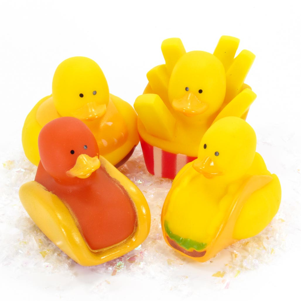 Great White Shark Small Rubber Duck Gift Bundle Ducks in the Window