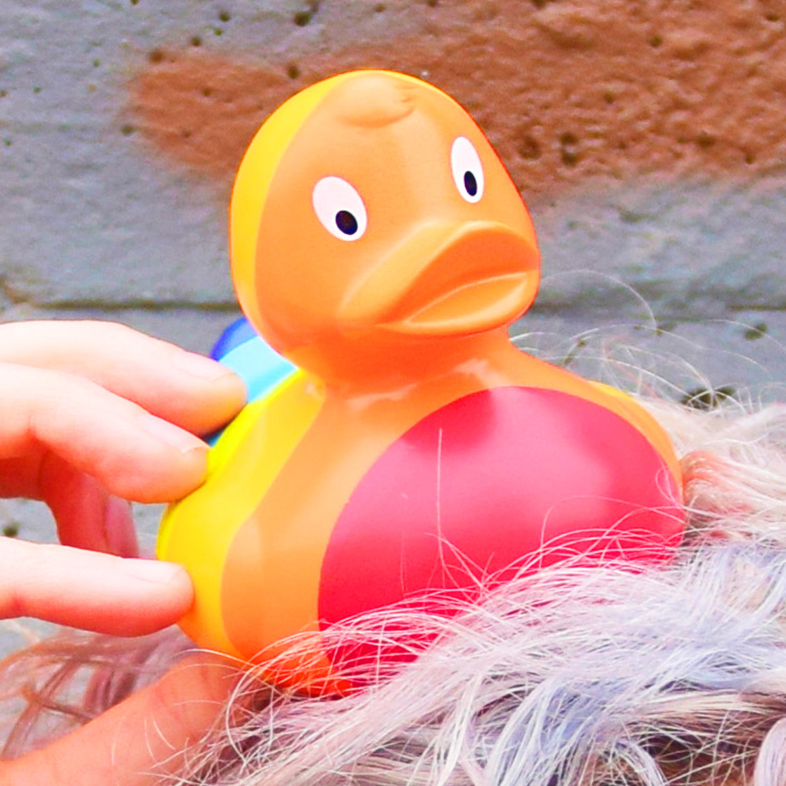 Mother & Baby Rubber Duck Ducks In The Window