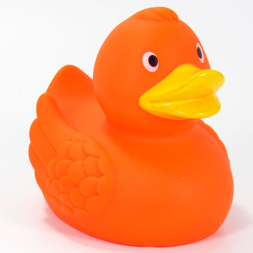 Bright Orange Rubber Duck by Schnabels  | Ducks in the Window®