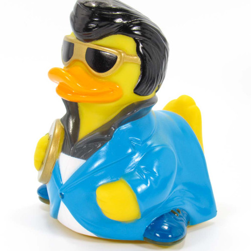 Blue Sued Rock & Roll Rubber Duck Elvis Lives by Celerbriducks | Ducks in the Window®