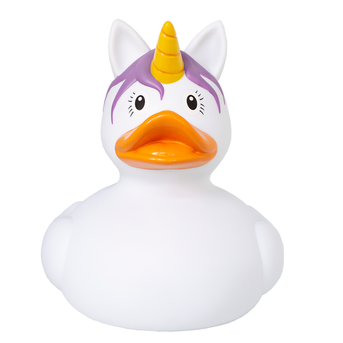 Unicorn Duck, White Rubber Duck by LILALU bath toy | Ducks in the Window