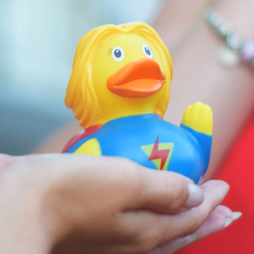 Superwoman Rubber Duck by LILALU bath toy | Ducks in the Window
