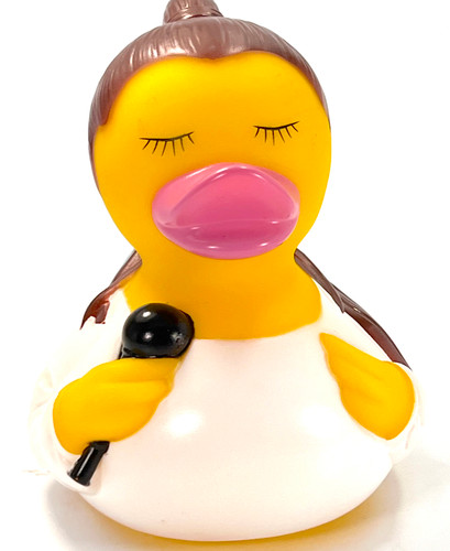 Female singer rubber duck by LILALU bath toy | Ducks in the Window