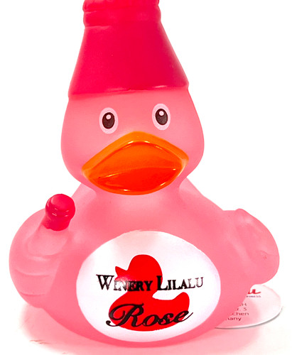 Rose Wine rubber duck by LILALU bath toy | Ducks in the Window