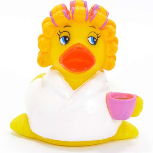 Coffee Time Rubber Duck (White) by Ad Line | Ducks in the Window®