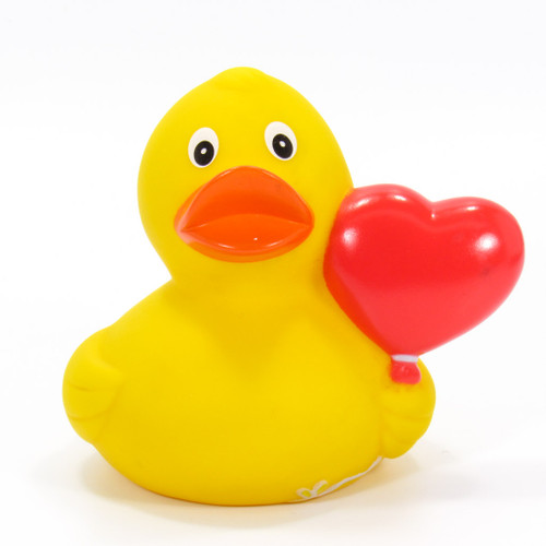 Red Heart Balloon  RubberDuck by Schnabels | Ducks in the Window®