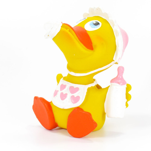 Baby Girl Rubber Duck by Lanco 100% Natural Toy & Organic | Ducks in the Window®