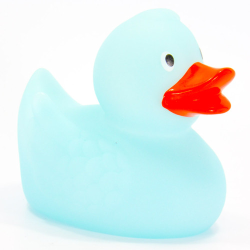 Blue Glow in the dark Rubber Duck Bath Toy by Schnabels | Ducks in the Window