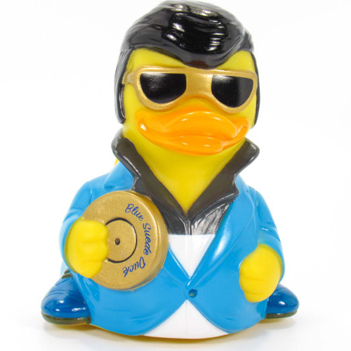 Blue Sued Rock & Roll Rubber Duck Elvis Lives by Celerbriducks | Ducks in the Window®