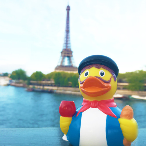 French Parisian Paris Rubber Duck by LILALU bath toy | Ducks in the Window