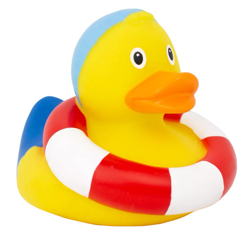 Swimmer and Tube Rubber Duck by LiLaLu | Ducks in the Window