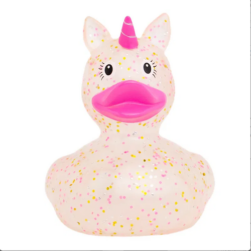 Glitter Unicorn Duck, Pink Rubber Duck by LILALU bath toy | Ducks in the Window