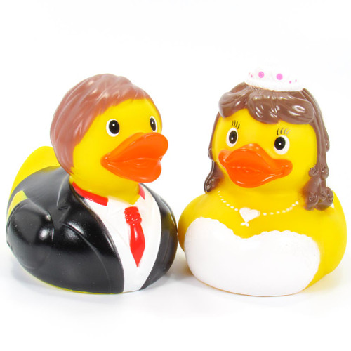 bride and groom rubber ducks