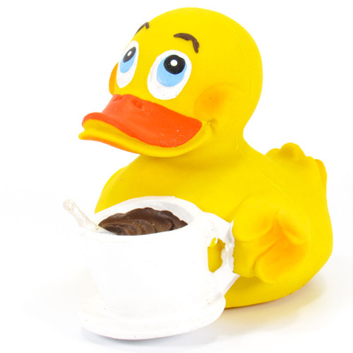 Coffee Time Rubber Duck by Lanco 100% Natural Toy & Organic | Ducks in the Window®
