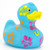 Hawaiian Vacation Hibiscus Flowers Rubber Duck Bath Toy by Bud Ducks | Ducks in the Window®