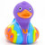 Butterfly Love Hippie Rubber Duck Bath Toy by Bud Ducks | Ducks in the Window®