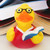 Book Reader Librarian Teacher Rubber Duck by LILALU bath toy | Ducks in the Window