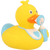 Baby Boy Birthday Shower Rubber Duck by LILALU bath toy | Ducks in the Window