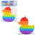 Rainbow Ducky Bubble Poppers Fidget 7.33" | Ducks in the Window