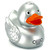 Jeep Duckin Rubber Duck Silver by Schnabels  | Ducks in the Window®