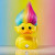 Official Trolls Rainbow Troll (Yellow with Rainbow Hair) TUBBZ Cosplaying Duck Collectable