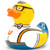 Nerd Duck Rubber Duck Bath Toy By Bud Duck | Ducks in the Window