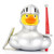 Joist Knight Red Rubber Duck by Wild Republic | Ducks in the Window®