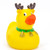 Reindeer Christmas Rubber Duck by Schnabels  | Ducks in the Window®