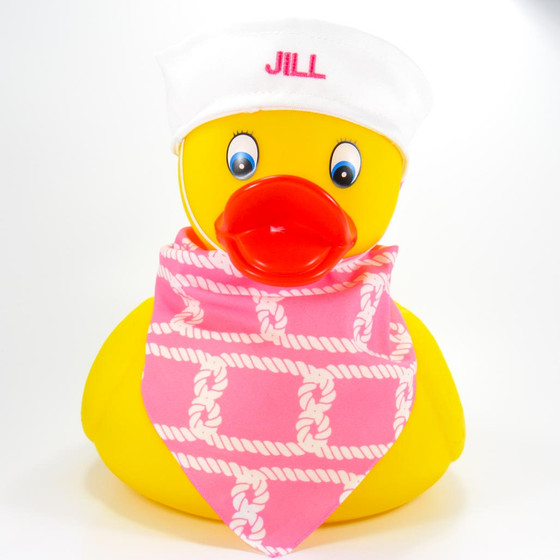 Nantucket Straw Bonnet and Scarf Rubber Duck Online