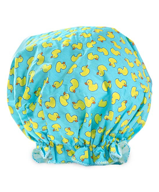 Bouffant Rubber Duck Shower Cap Vintage Cotton by Spa Sisters