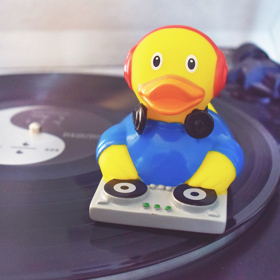 DJ Music Mix Rubber Duck Bath Toy by LiLaLu | Ducks in the Window