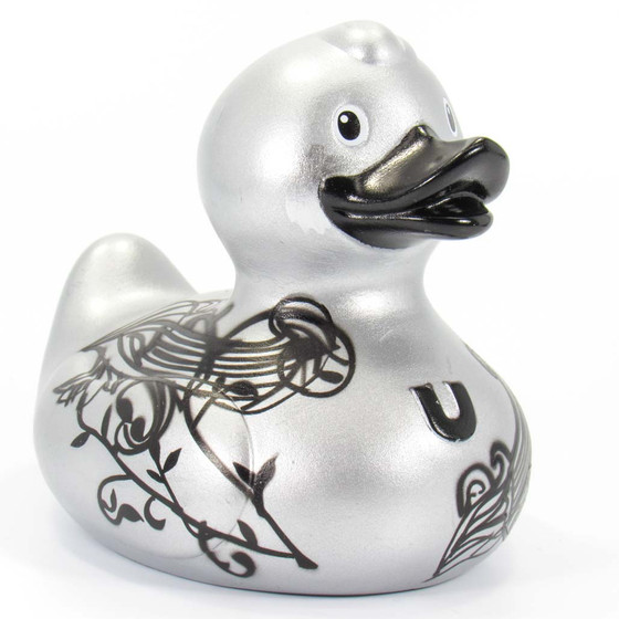Ritzy Silver Rubber Duck by Bud Ducks | Ducks in the Window®